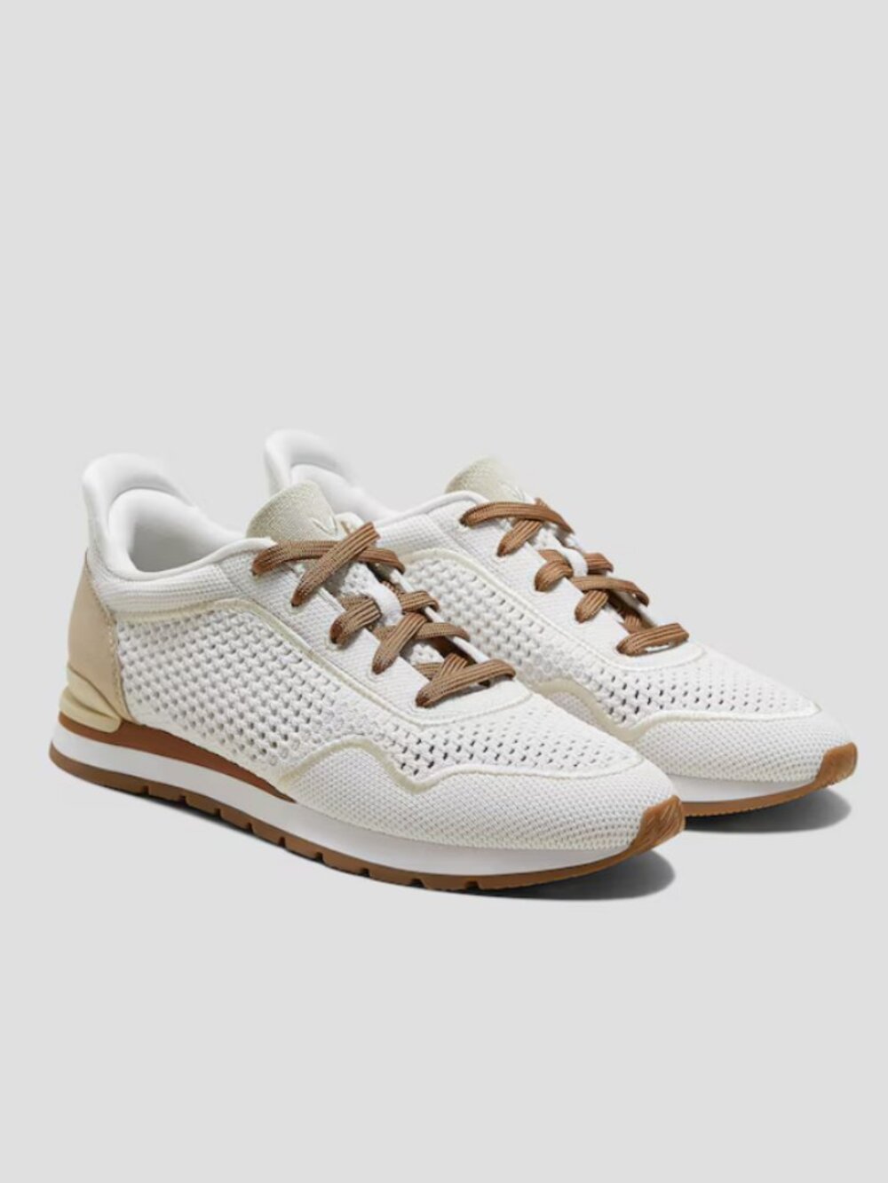 Vivaia Sz. 7 White Buff Beige Allday Slip-On Breathable Mesh Sneakers